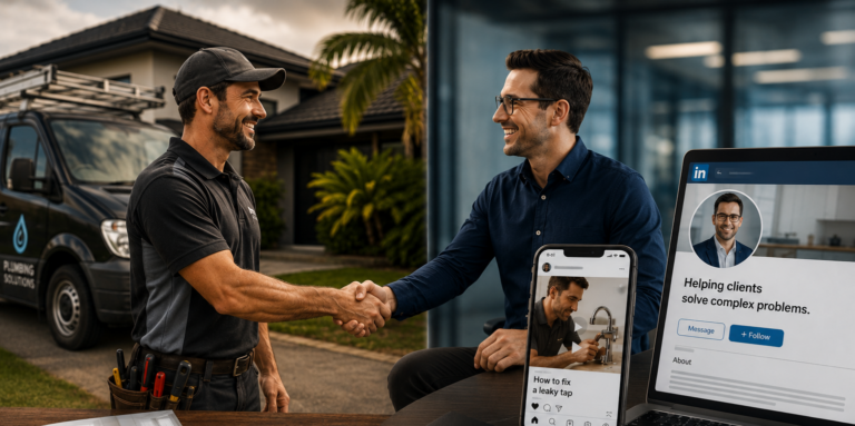 2026 Marketing Playbook. Image of two men shaking hands.